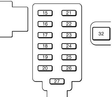 Toyota RAV4 (2000): Instrument panel fuse box #1 diagram