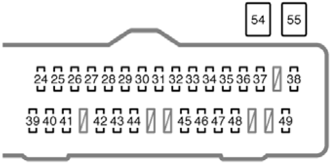 Toyota Sienna (2004-2005): Instrument panel fuse box #1 diagram