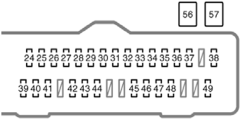Toyota Sienna (2006): Instrument panel fuse box #1 diagram
