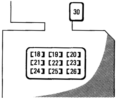 Toyota Tacoma (1995-1997): Instrument panel fuse box diagram