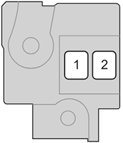 Toyota Yaris (XP130; 2012-2014): Engine compartment fuse box #3 diagram