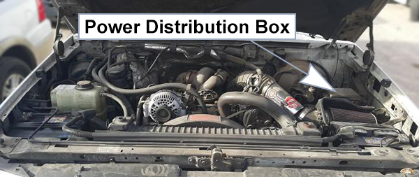 Ford F-250 Heavy Duty (1992-1997): Power Distribution Box Location