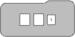 Lexus ES 300 (2000-2001): Engine compartment fuse box #2 diagram