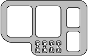 Lexus ES 300 (2000-2001): Engine compartment fuse box #3 diagram