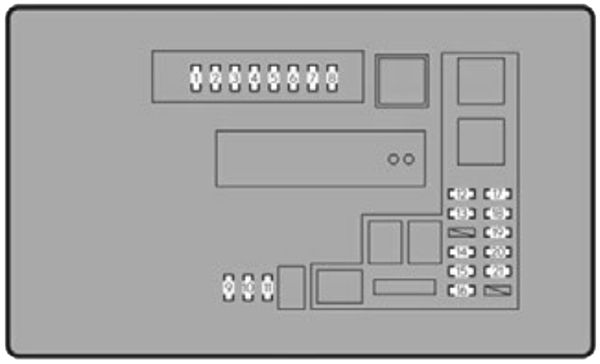 Lexus GS350 (2013): Engine compartment fuse box #2 diagram