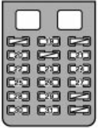 Lexus IS300 (2000-2002): Instrument panel fuse box #2 diagram