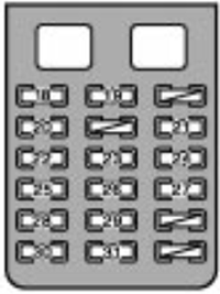 Lexus IS300 (2003-2005): Instrument panel fuse box #2 diagram