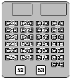 Lexus RX300 (1999-2000): Instrument panel fuse box diagram