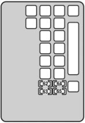 Lexus SC430 (2005): Engine compartment fuse box #2 diagram