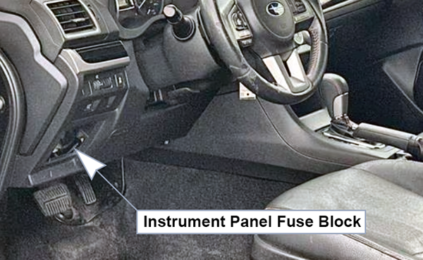 Subaru Crosstrek (2016-2017): Instrument panel fuse box location
