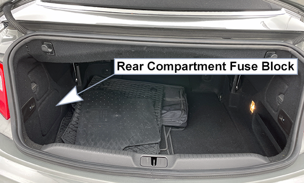 Buick Cascada (2016-2019): Load compartment fuse box location