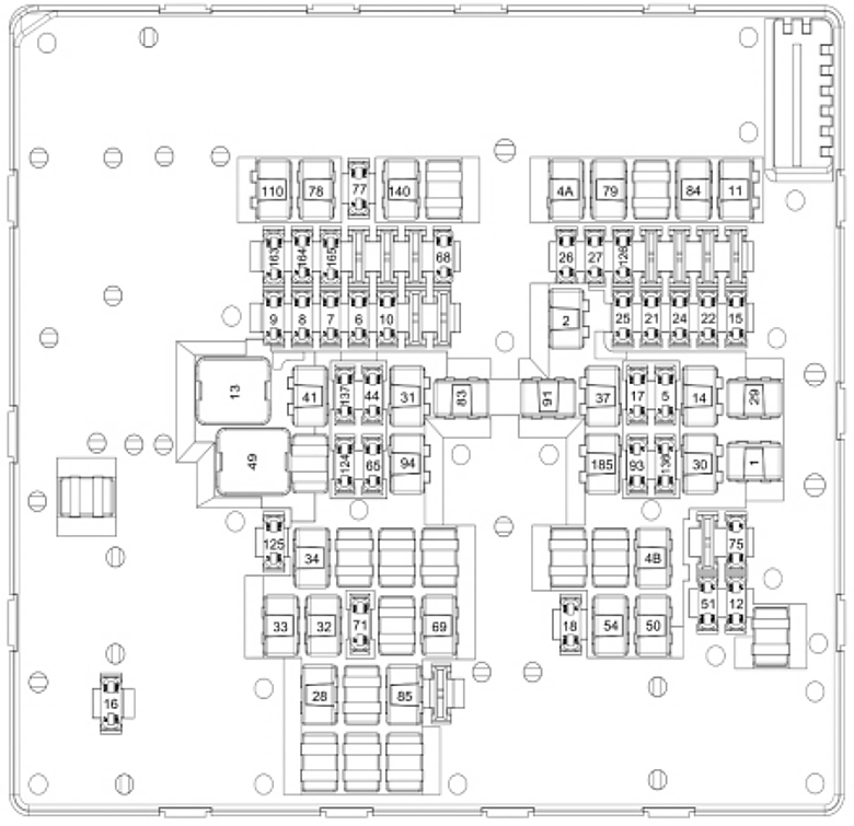 Ford Focus (EU) (C519; 2019): Engine compartment fuse box diagram