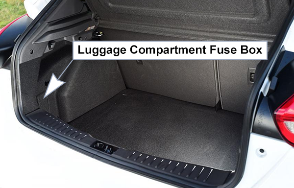 Ford Focus (US) (2015-2019): Load compartment fuse box location