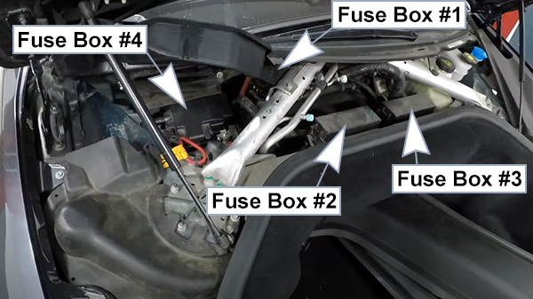 Tesla Model S (2012-2015): Location of Fuse Boxes