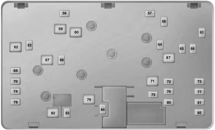 Ford Ranger (2019): Power Distribution Box - Bottom diagram