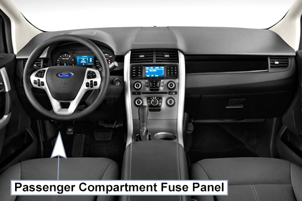 Ford Edge (U387; 2011-2014): Passenger compartment fuse panel location