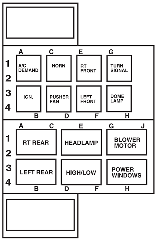 Ford Low Cab Forward (2008): Relays diagram