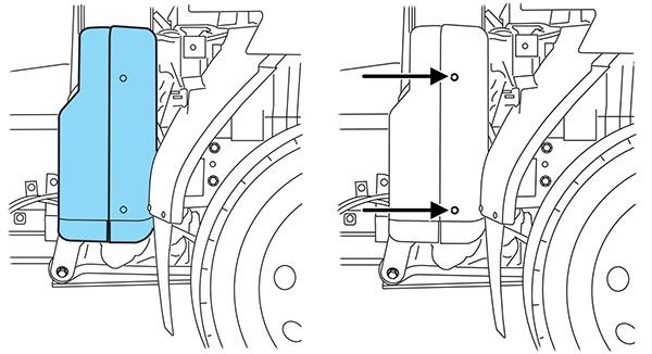 Ford Low Cab Forward (2006-2009): Engine compartment fuse box location