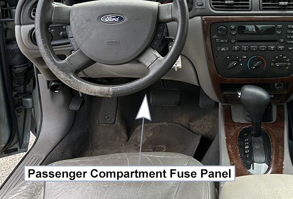 Ford Taurus (2004-2007): Passenger compartment fuse panel location