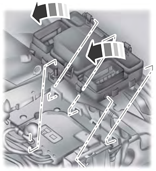 Ford Fusion (2017-2018): Engine compartment fuse box location