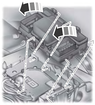 Ford Fusion (2019-2020): Engine compartment fuse box location