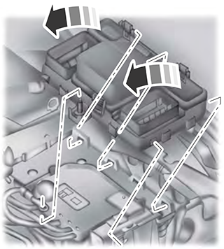 Ford Fusion Hybrid/Energi (2019-2020): Under-hood compartment fuse box location