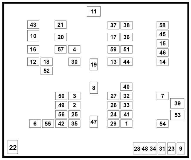 Ford Transit (2024): Engine compartment fuse box diagram