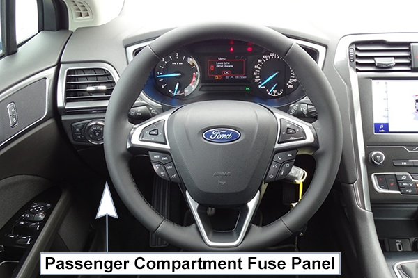 Ford Mondeo (2019-2021): Passenger compartment fuse panel location