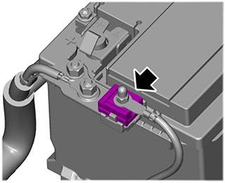 Ford Galaxy / S-Max (2015-2020): Fuse On Battery location