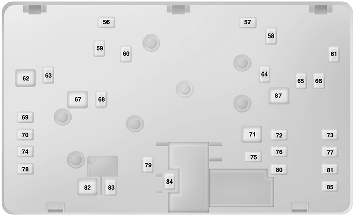 Ford Galaxy / S-Max (2015-2016): Engine compartment fuse box diagram